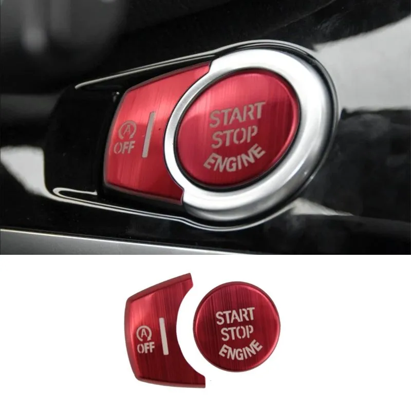 

Автомобильные наклейки из алюминиевого сплава, кнопки запуска двигателя, стоп, крышка, декоративная накладка с блестками для BMW X3 F25 X4 F26 X5 F15 X6 F16