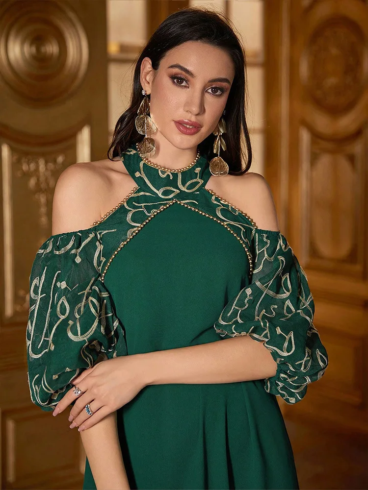 

Elegant Embroidery Evening Party Dresses for Women Dubai Sexy Wedding Gown Turkey Kaftan Islam Clothing Morocco Caftan Vestidos