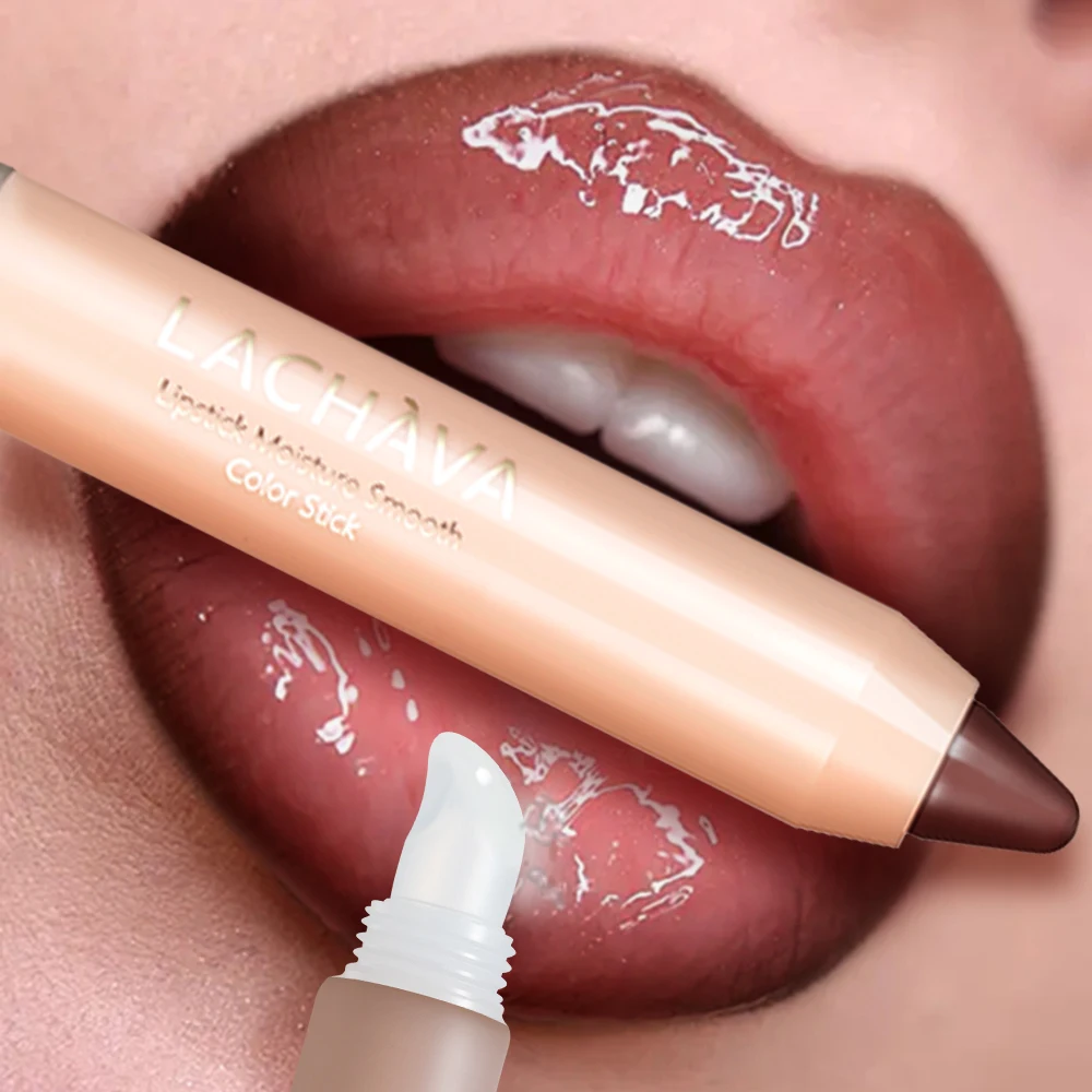 Juego combinado de brillo de labios, delineador de labios de tubo amarillo, brillo de labios hidratante, esencial para uso diario