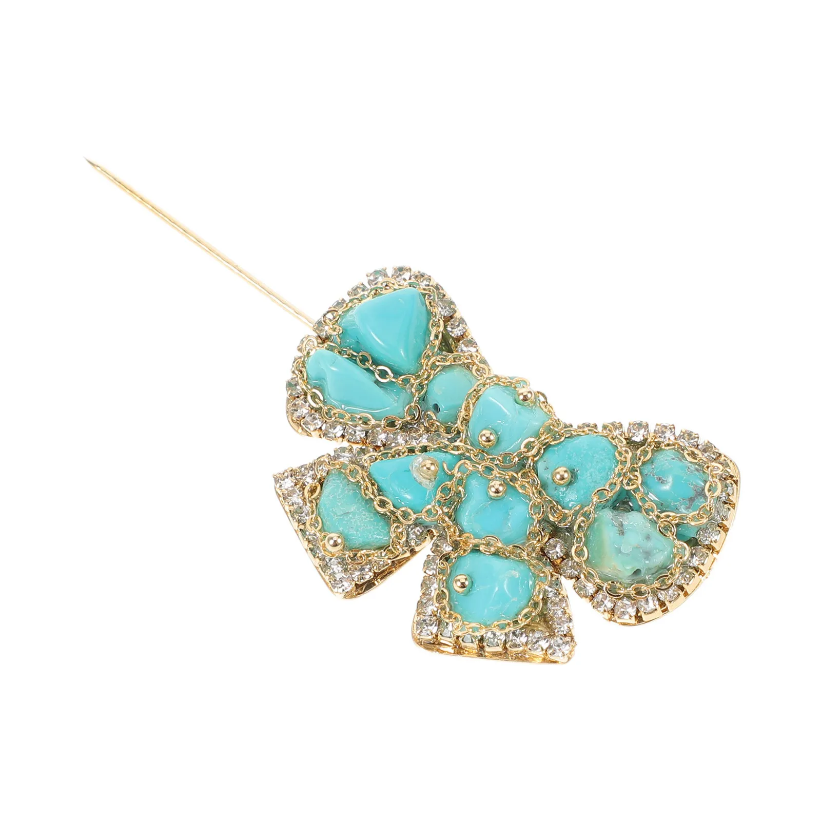 الفيروز القوس بروش المرأة بروش دبوس للسترات قمصان فساتين القبعات الدعاوى حقائب الظهر الملابس والاكسسوارات الموضة