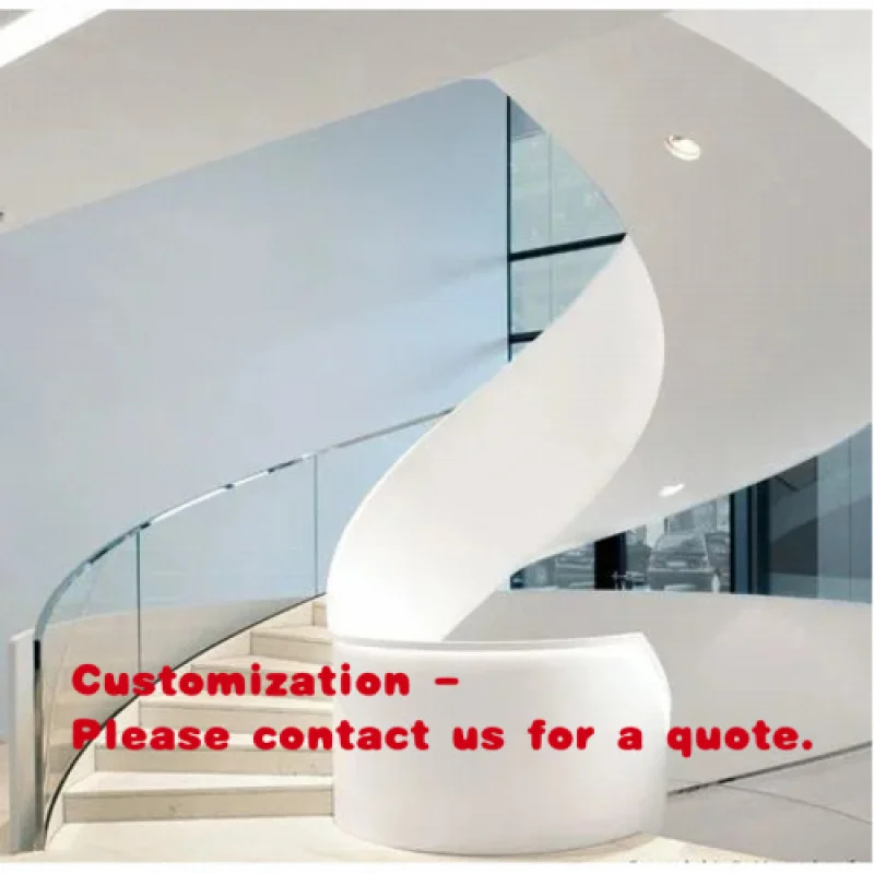 

custom.Galvanized Steel Staircase,Indoor Curved Staircase,High End Living Room Safe Durable Stairs
