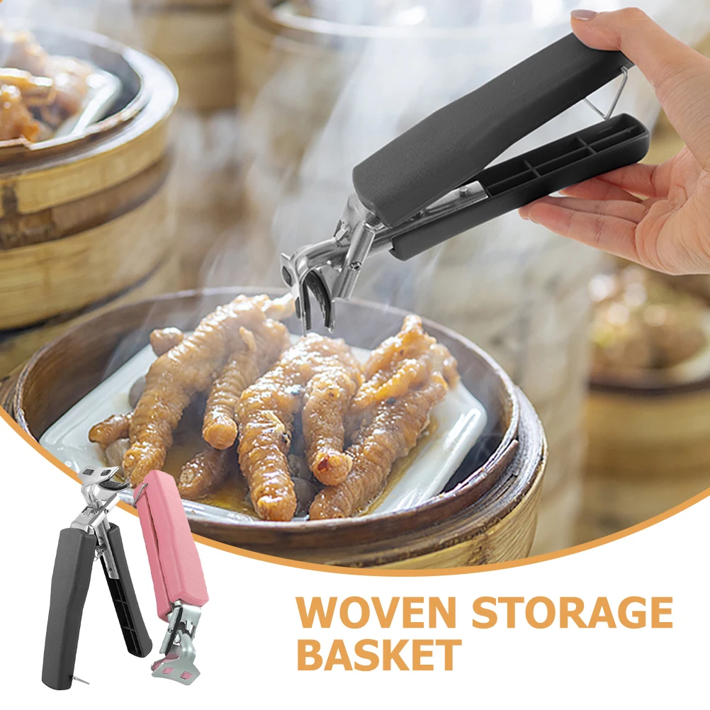 

4 Pcs Anti scalding Clip Hot Pan Gripper Bowl Plate Stainless Steel Camping Kitchen Insulation Dishes Lifter Tableware Black