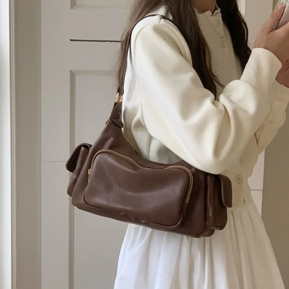 Borsa a tracolla retrò portatile Y2K Spicy Girl Fashion Hobo Bag Borsa per ascelle coreana Streetwear