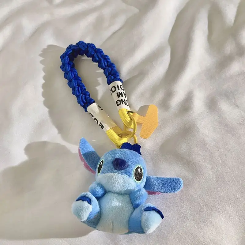 Doce disney anjo ponto homem e mulher casal bonito criativo dos desenhos animados boneca chaveiro nova moda decoração cordão do telefone móvel