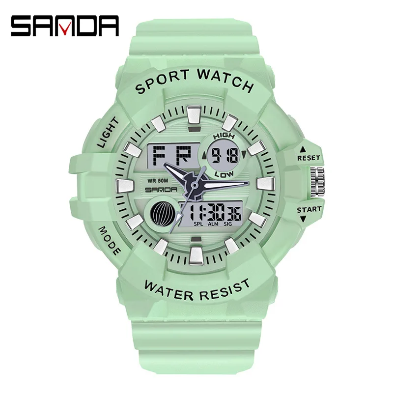 SANDA 3100 Top Brand 2023 New Men\'s Watches Sport Military Quartz Watch for Men Digital Watch Waterproof Clock relogio masculino