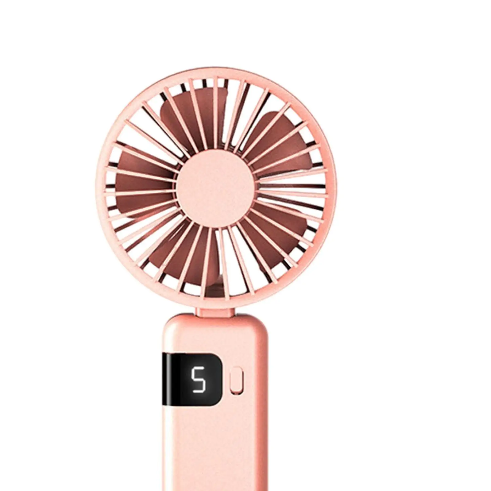 Foldable Fan Silent with A Phone Stand Cooling 5 Speeds Adjustable Desk Fan Hanging Neck Fan for Summer Home Office Camping Dorm