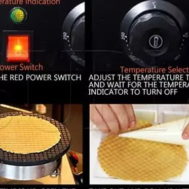 Crispy Crust Ice Cream Cone Machine 220V Waffle Crispy Crust Machine Crispy Egg Roll Cone Machine Non Stick