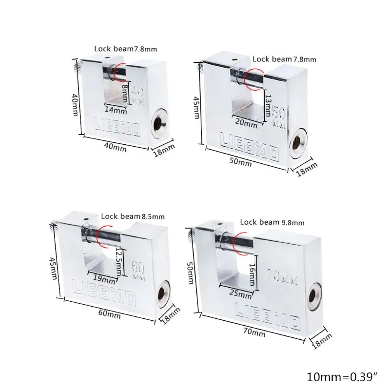 Стальной охранный замок, античный замок с горизонтальным открытием, дропшиппинг