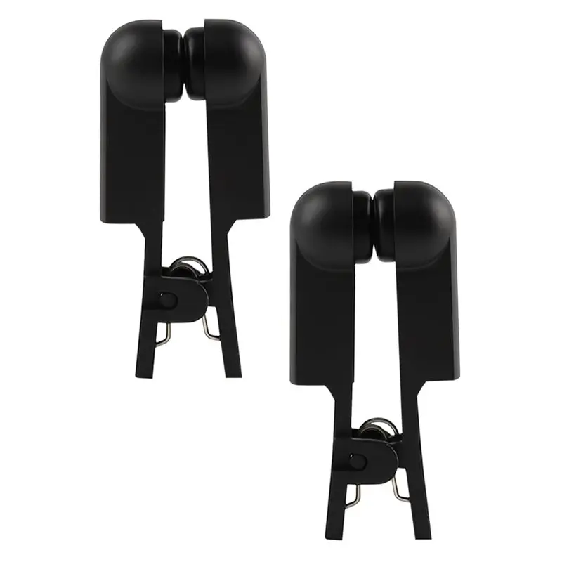 

T21C For Tens 7000& Standard For Tens Units Compatible Ear Clip Electrode Rubber Black Reusable Accessory, 1 Pair
