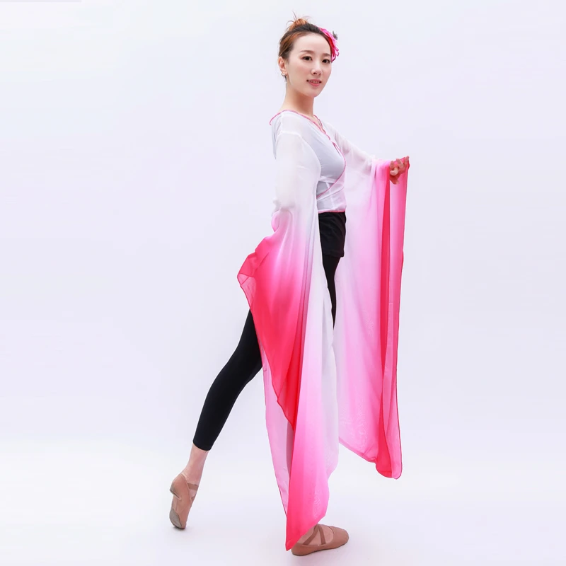 Oude Chinese Kleding Dans Praktijk Kleding Vrouwelijke Klassieke Wijde Mouw Hanfu Tops Yangko Dans Hanfu Kostuums voor Stage