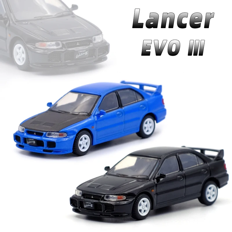 

Модель спортивного автомобиля JKM 1/64 Lancer EVO Ⅲ, литая модель автомобиля, Металлическое шасси, амортизационная Коллекционная модель, украшения