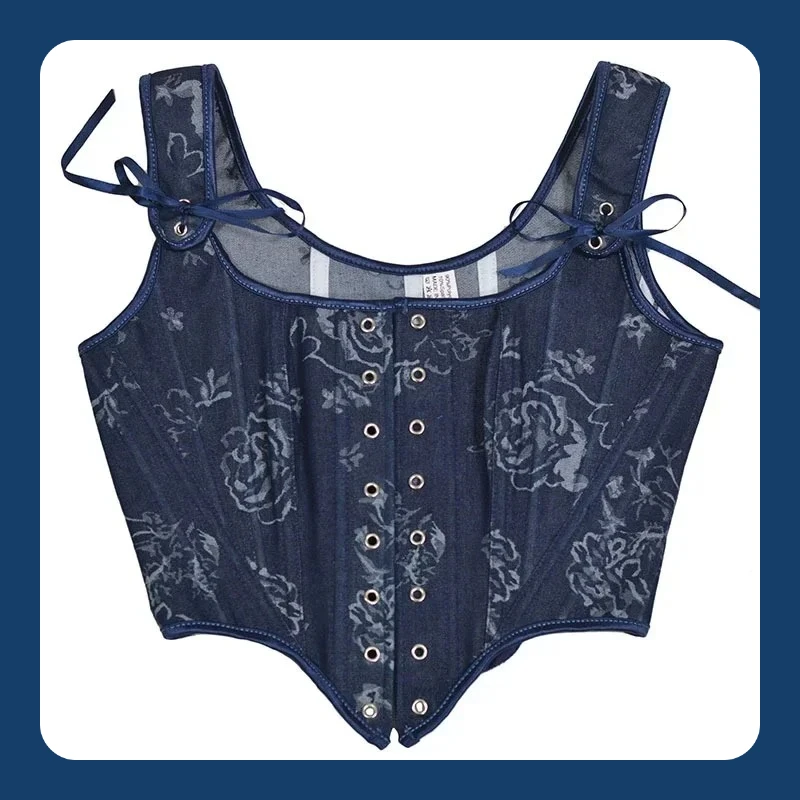 

Корсет эпохи Возрождения во французском стиле, бюстье с завышенной талией, формирующий жилет, женский костюм с тонкой талией, синие винтажные лифы