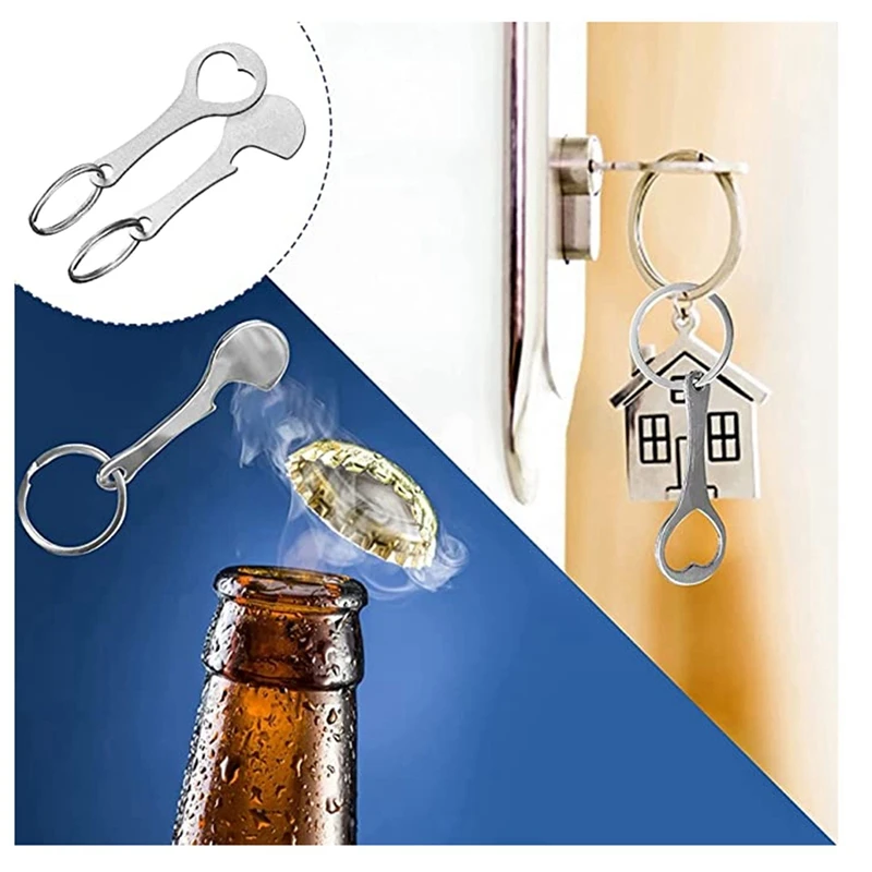 4 Pieces Of Stainless Steel Shopping Trolley Remover-Shopping Trolley Token As A Key Ring-Can Be Detached Directly