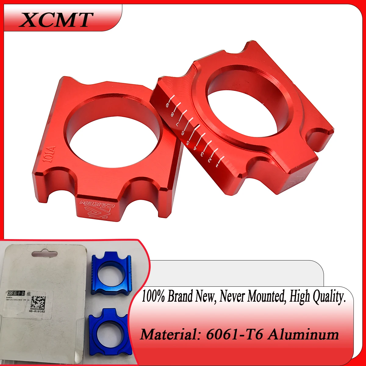 

Motorcycle CNC Rear Axle Block Chain Adjuster For Honda CR 125 250 CRF250R CRF450R CRF 250R 250X 250RX 450R 450X 450RX 450L R RX