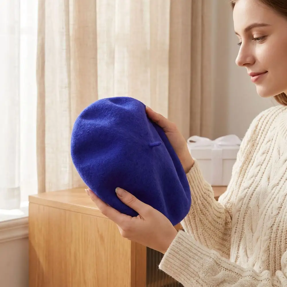 Style Beret for Women Women Beret Hat Cozy Winter Artist Cap Parisian Retro Painter Hat for Travel Café Dating for Girls