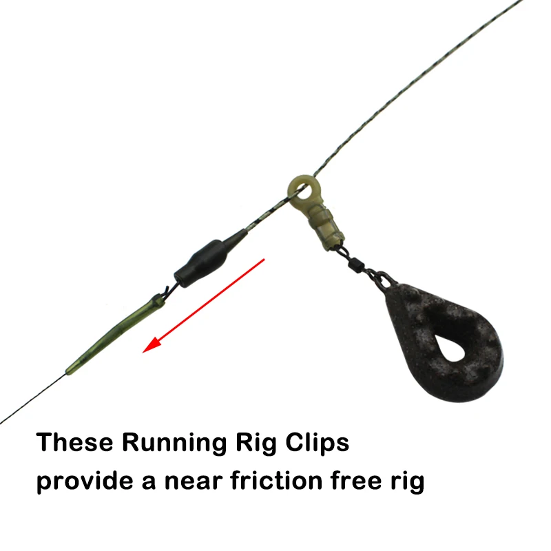 10pcs Carp Fishing Running Rig Accessories Kit Heli Chod Rig Ring Clips QC Clip Carp  For Carp Leader Line Helicopter Rigs