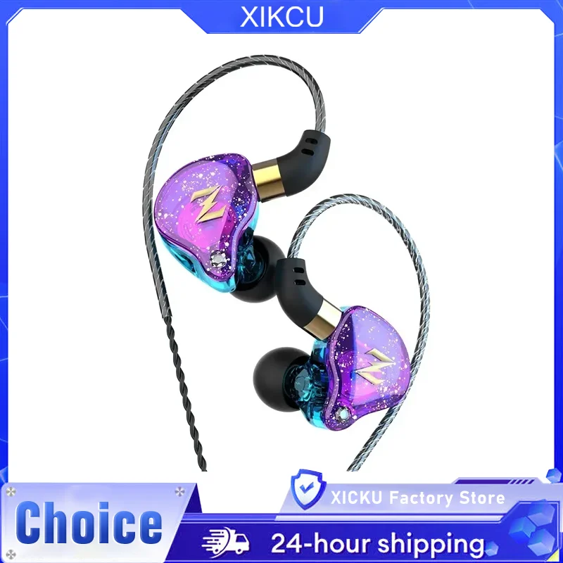QKZ ZEN Dynamische kabelgebundene Kopfhörer, HiFi-Ohrhörer mit schwerem Bass, In-Ear-Monitor, Sport-Headset mit Geräuschunterdrückung, Gaming-Kopfhörer mit Mikrofon