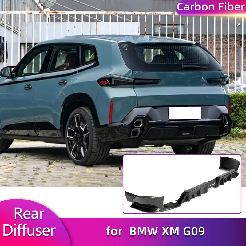 Carbon Fiber Rear Bumper Diffuser Lip Spoiler for BMW XM G09 2023-2026 Car Racing Rear Diffuser Apron Lip Guard Body Kits