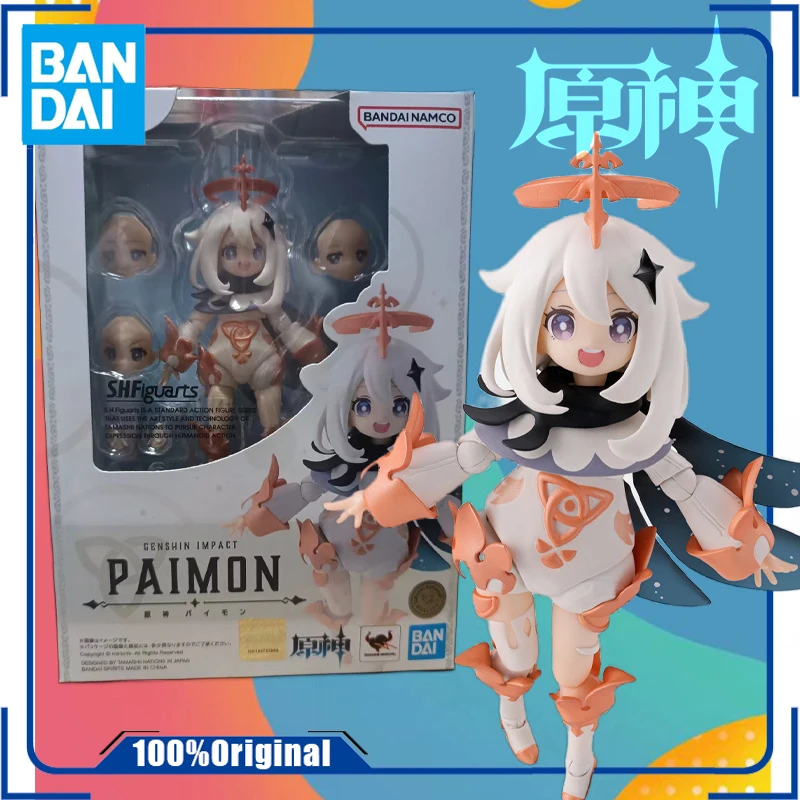 

В наличии, оригинальная Bandai, оригинальная SHF, КОМПЛЕКТНАЯ СЕРИЯ GENSHIN IMPACT PAIMON, аниме-фигурка, сборные игрушки для подарка Co