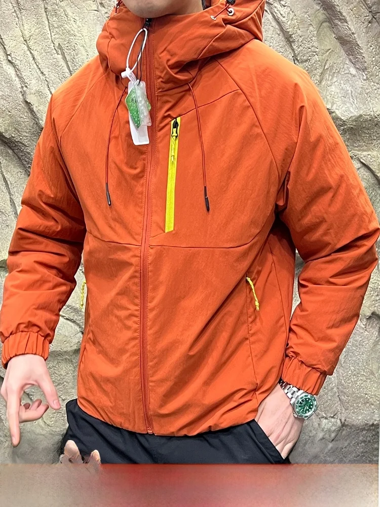 

ex Winter Outdoor Waterproof Warm Hooded down Jaet Loose Fit Regular Length Zipper Closure Windproof Thiened Polyester