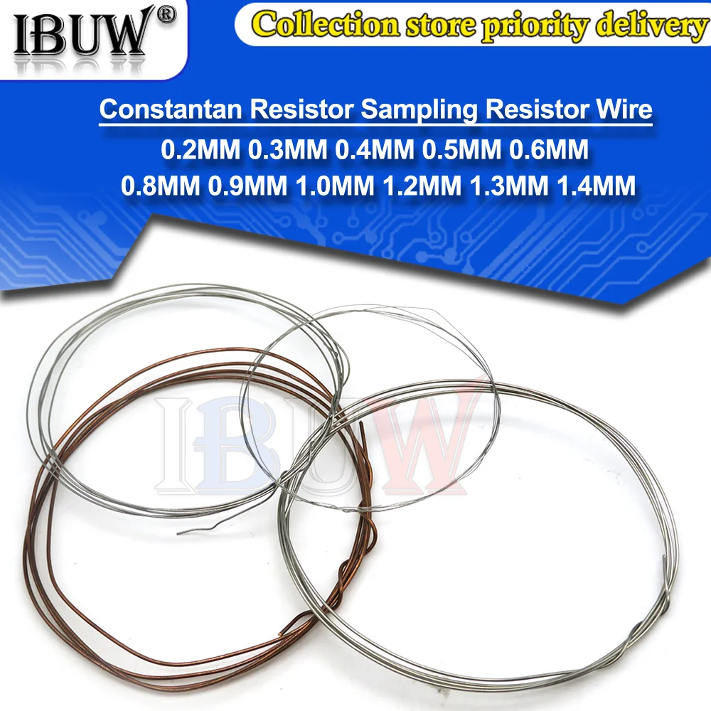 1Meter Constantan Resistor Sampling Resistor Wire 0.2MM 0.3MM 0.4MM 0.5MM 0.6MM 0.8MM 0.9MM 1.0MM 1.2MM 1.3MM 1.4MM