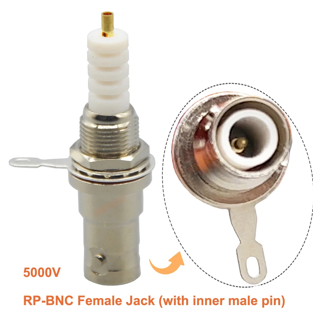 Imagem -06 - Conector Coaxial rf para Cabo Alta Tensão 5000v Shv Rp-bnc Macho Fêmea Alta Qualidade Rg58 Lmr195 Rg223 10 Pcs Lot