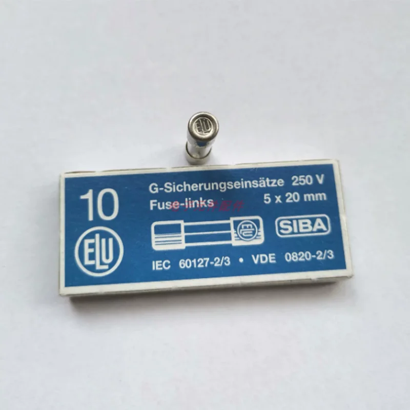 （10pcs）ELU slow glass tube/T2AL250V/179120/7000135 Original Germany SIBA 5*20 fuse 250V