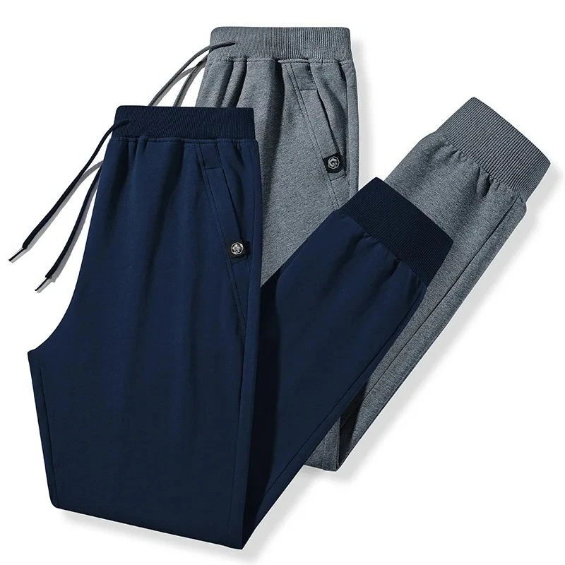 Men's Pure Cotton Pants with Drooping Feeling and Wide Legs for Outdoor Sports Cycling Autumn Loose and Versatile Sports Pants