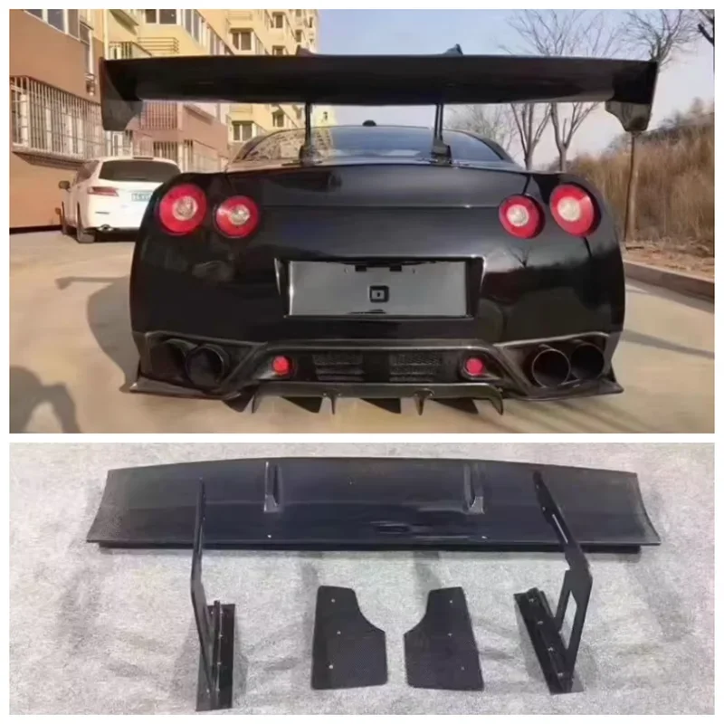 For Nissan GTR R35 2008-2022 High Quality Carbon Fiber Rear Trunk Lip Spoiler Wing