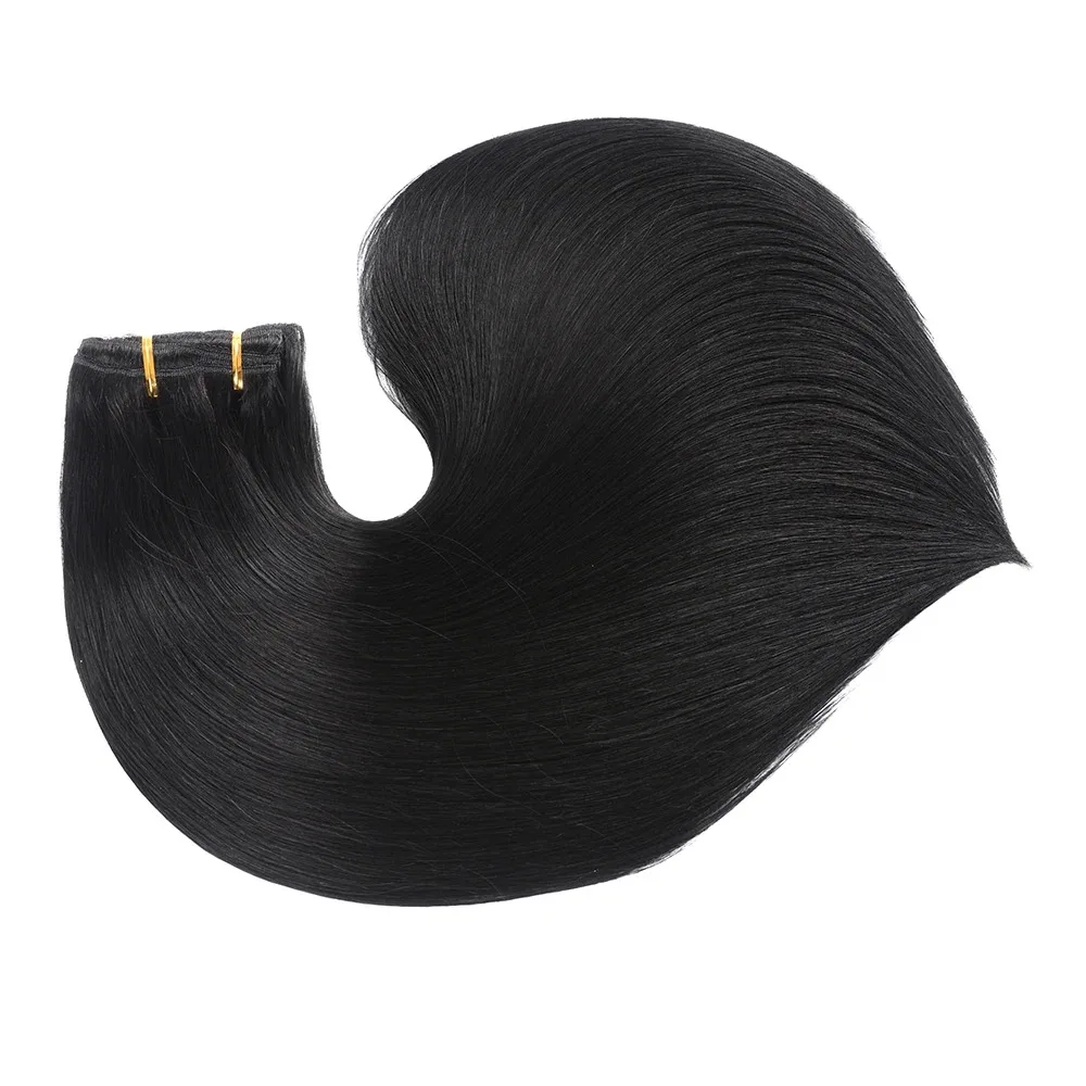 DESHI كليب في الشعر البشري 7 قطعة/المجموعة مستقيم آلة شعر ريمي غير مرئية كليب الشعر كامل الرأس 120 جرام