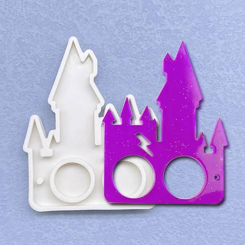 Schloss-Silikonform für Zuckerguss, Harzwerkzeuge, Cupcake-Backform, Fondant-Kuchendekorationswerkzeuge – Detail 5