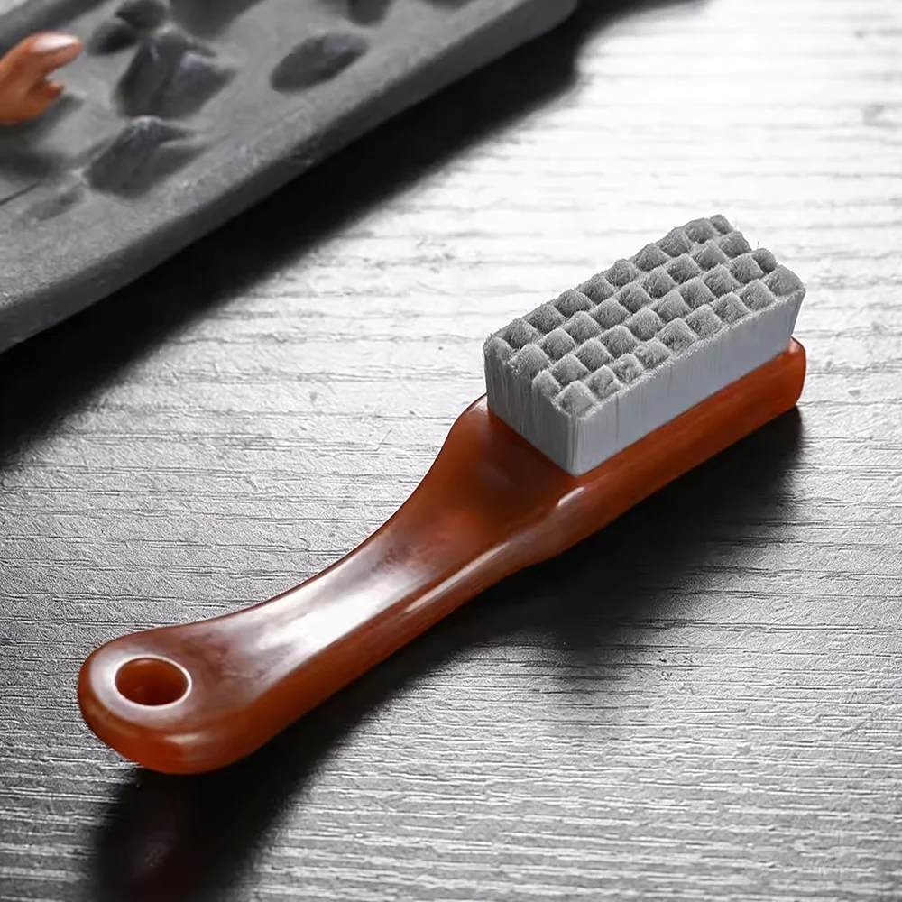 New Portable Checkerboard 10,000 Bristle Antique Polishing Brush - for Diamond Walnut & Olive Pit, Deep Cleaning, Brightening