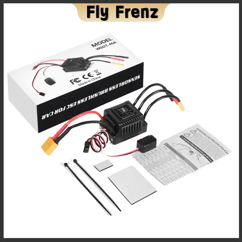 45A 60A RC ESC WSDT-45A  WSDT-60A Waterproof Sensorless Brushless ESC with XT60 / T Plug for 1/10 RC Cars