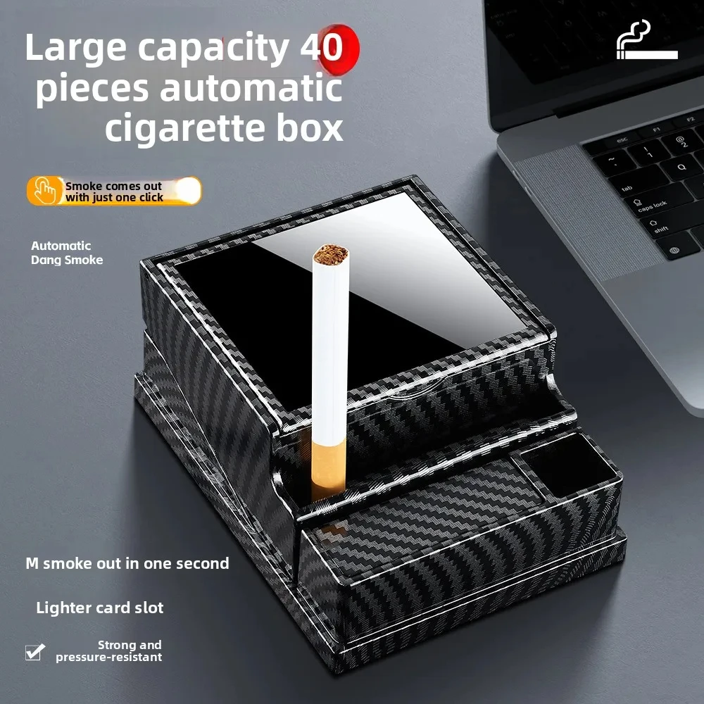 Pop-up Bullet Cigarette Box Large Capacity Moisture Proof Pressure Resistant Portable Cigarette Storage Case Smoking Accessories
