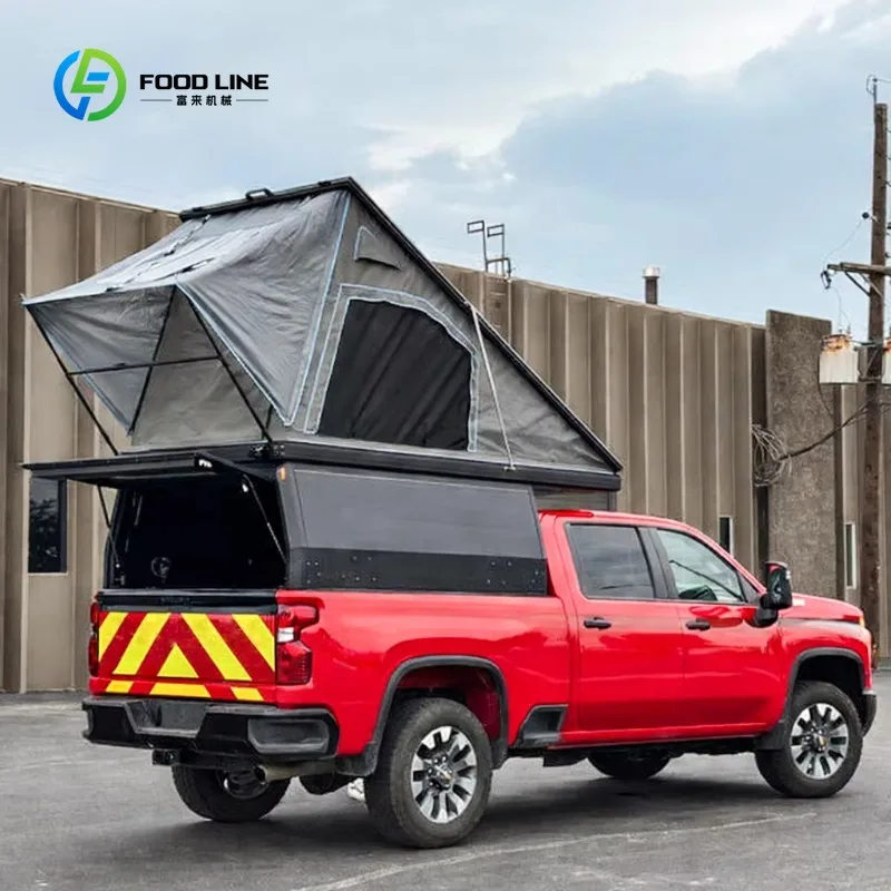 Customized Truck Canopy Camper Aluminum Hard Shell Pickup Camper Pop up Roof Tent for 4x4 Off Road Camping