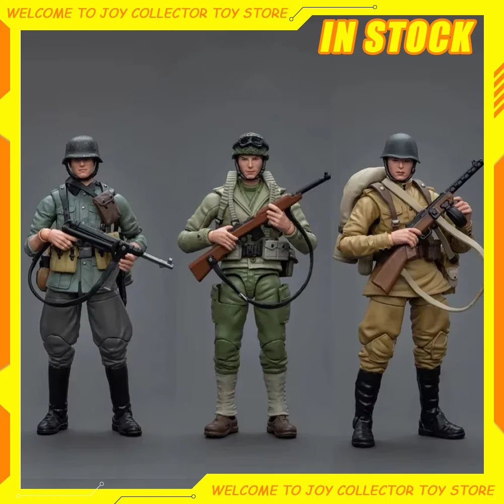 JOYTOY 3.75 Inch JT8919 JT8926 JT8933 1/18 Schaal Wehrmacht Sovjet-Infanterie Verenigde Staten Leger Action Figure Model Bureau Decor Speelgoed