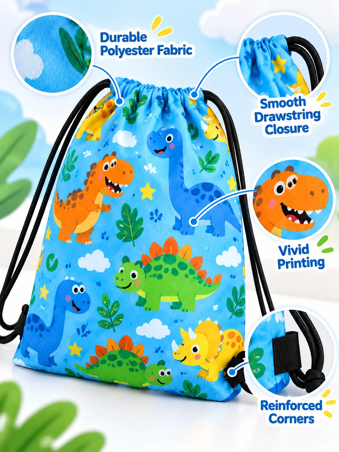 Custom Printed Large Capacity Drawstring Backpack Personalized Cinch Sack for Travel Gym Sports Storage Bag Unisex