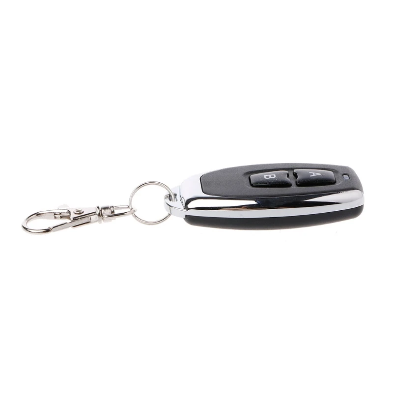 Remote Control Transmitter 433MHz 2-Buttons RF Wireless Gate Door Garage Opener with Keychain Lock