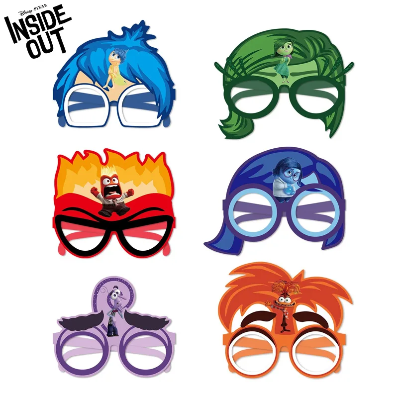 

Disney Inside Out 2 Theme Party Decoration Paper Glasses Photo Prop Mask Anime Themed Birthday Party Supplies Eye Mask for Kids