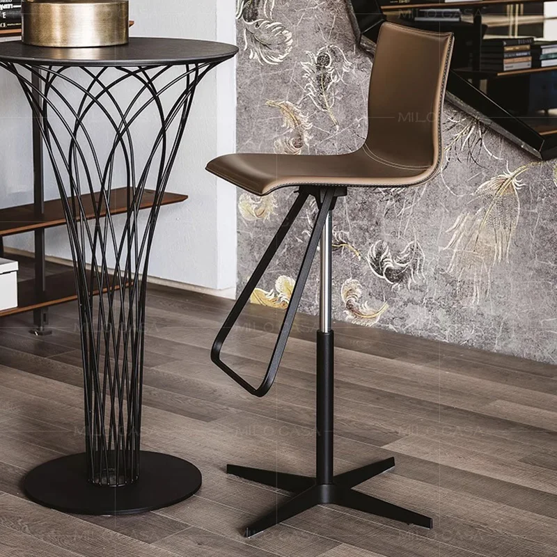 

Modern Swivel Counter Bar Stool Coffee Shop Nordic Adjustable Bar Chairs Comfortable Luxury Silla Bar Cocina Cafe Furniture