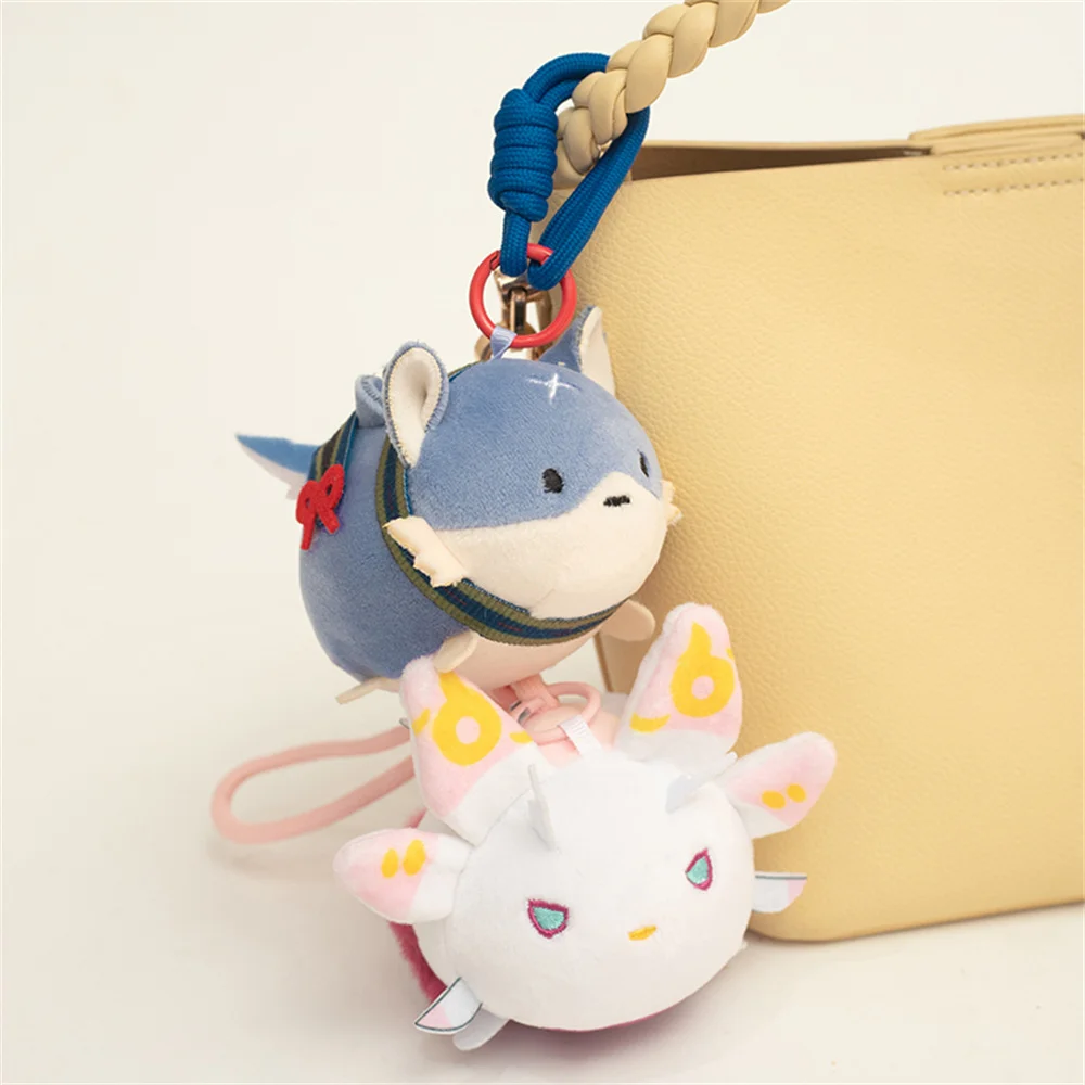 10CM Monster Hunter Mizutsune‌ Fox Plush Stuffed Dolls Palamute Pendant Backpack Decoration Creative Christmas Gift For Kids