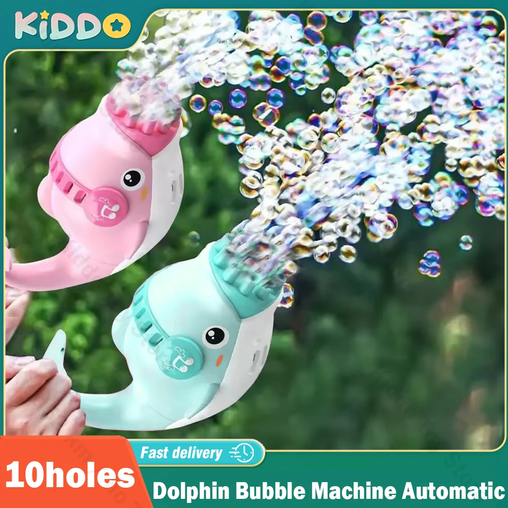 

Dolphin Bubble Machine Automatic Soap Bubbles Blower Kids Outdoor Games Child Electric Children Gift Toys for Kids Adults Gifts