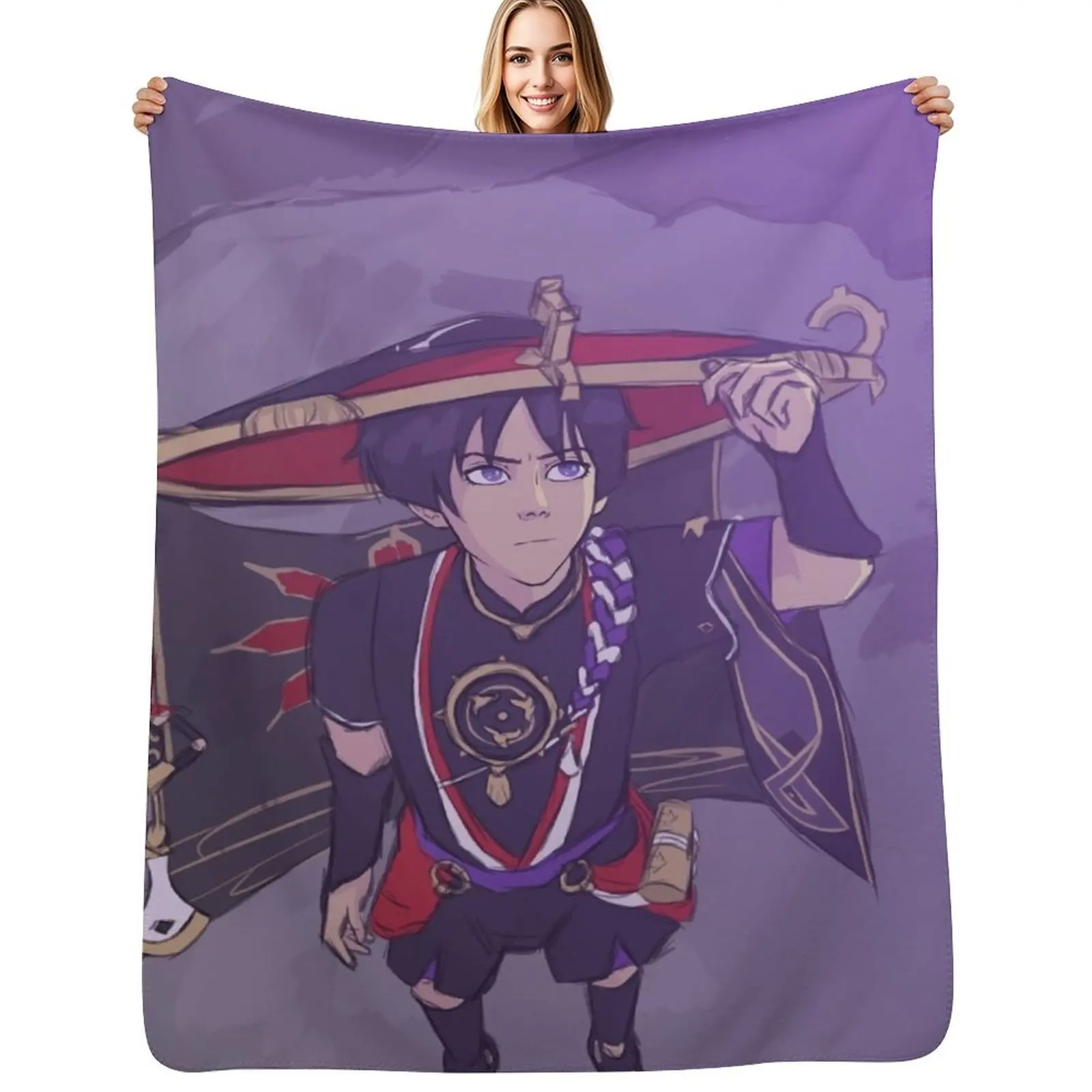 Scaramouche Throw Blanket Elegant Warm Throw Blanket for Hotel Home