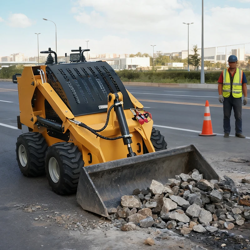 جرافة انزلاقية ذات حالة عمل عالية CE EPA EURO5 رائجة البيع جرافة ذات عجلات صغيرة S480 تسليم سريع جرافات انزلاقية صغيرة