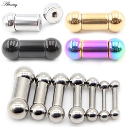 Alisouy 1pc Big Size Stainless Steel genital Straight Barbell Rings Ear tragus Piercing PA Nipple Ring Bar Lips Body Jewelry