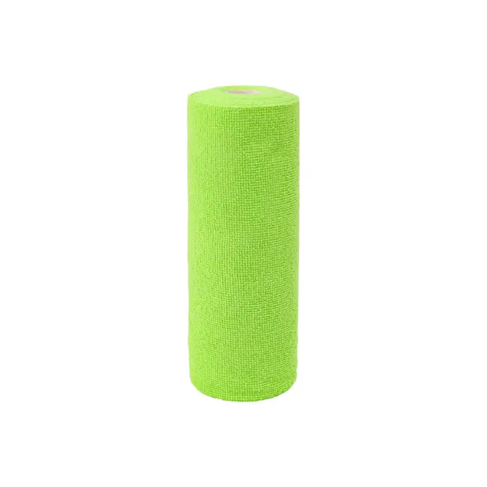 1 Roll Of 20 Sheets Reusable Cleaning Wipe Household Towel Microfiber Dish Kitchen Towel Rags Paper Cloth Rolls Replacement K8e2