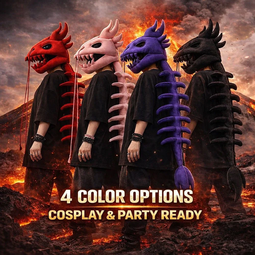 Dinosaur Skeleton Plush Back Accessory Gothic Cute Dragon Bone Costume For Girls Teens Cosplay Halloween Party Performance Gift view 2