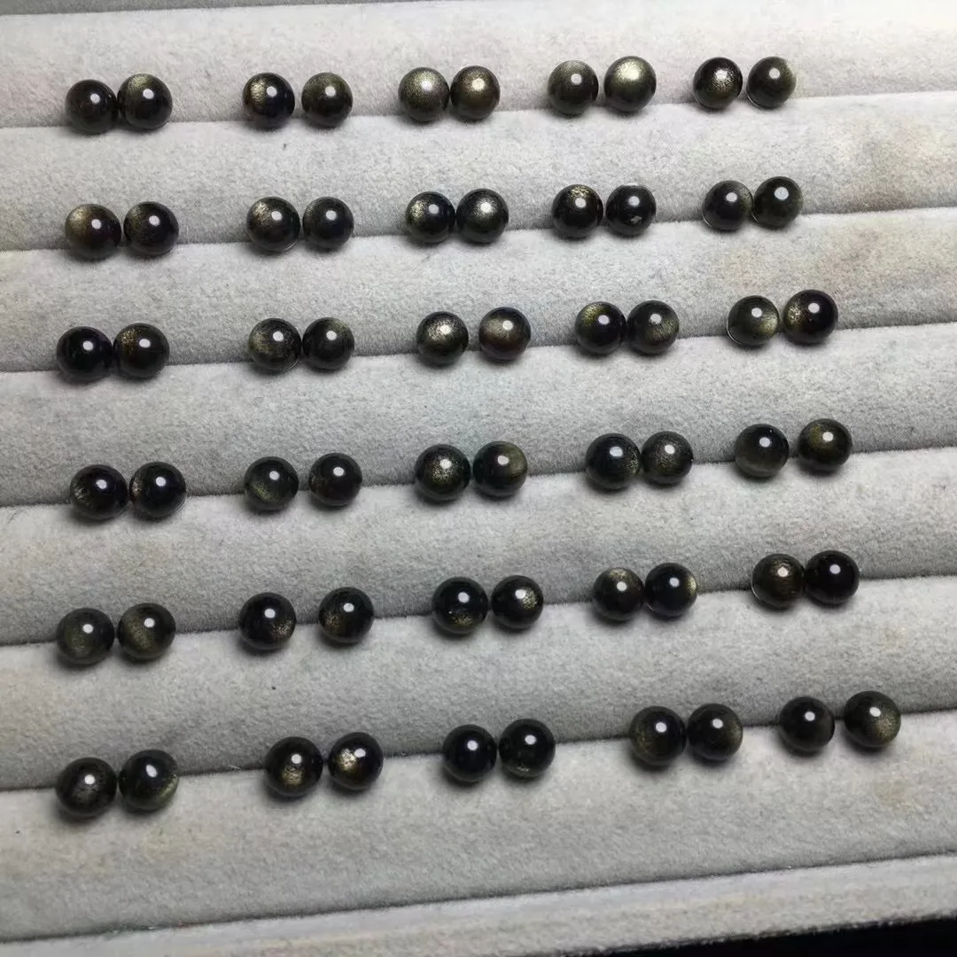 natural  mix materials earrings for sale all s925 band non-discoloring small crystal beads esrring