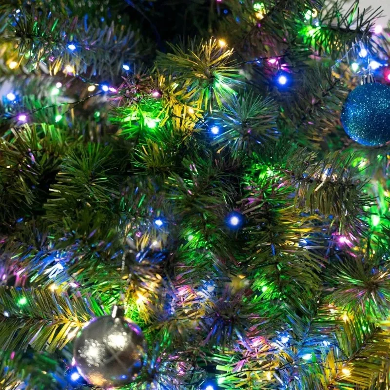 Meters Green Cable LED Cluster String Lights, Outdoor Fairy Garland Lamps for Christmas Wedding New Year Decor