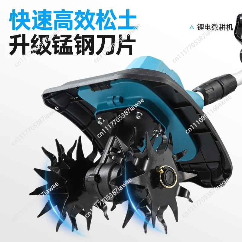 New micro tiller four knife head scarifier agricultural tiller small household electric hoe wholesale bare metal